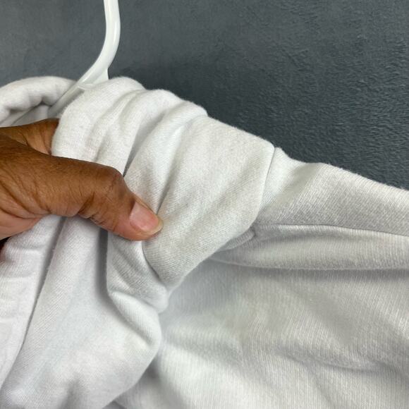 Dickies Raw Hem Crop Top Hoodie Sweatshirt Center Logo Skater Y2K Women's Medium - Picture 8 of 12